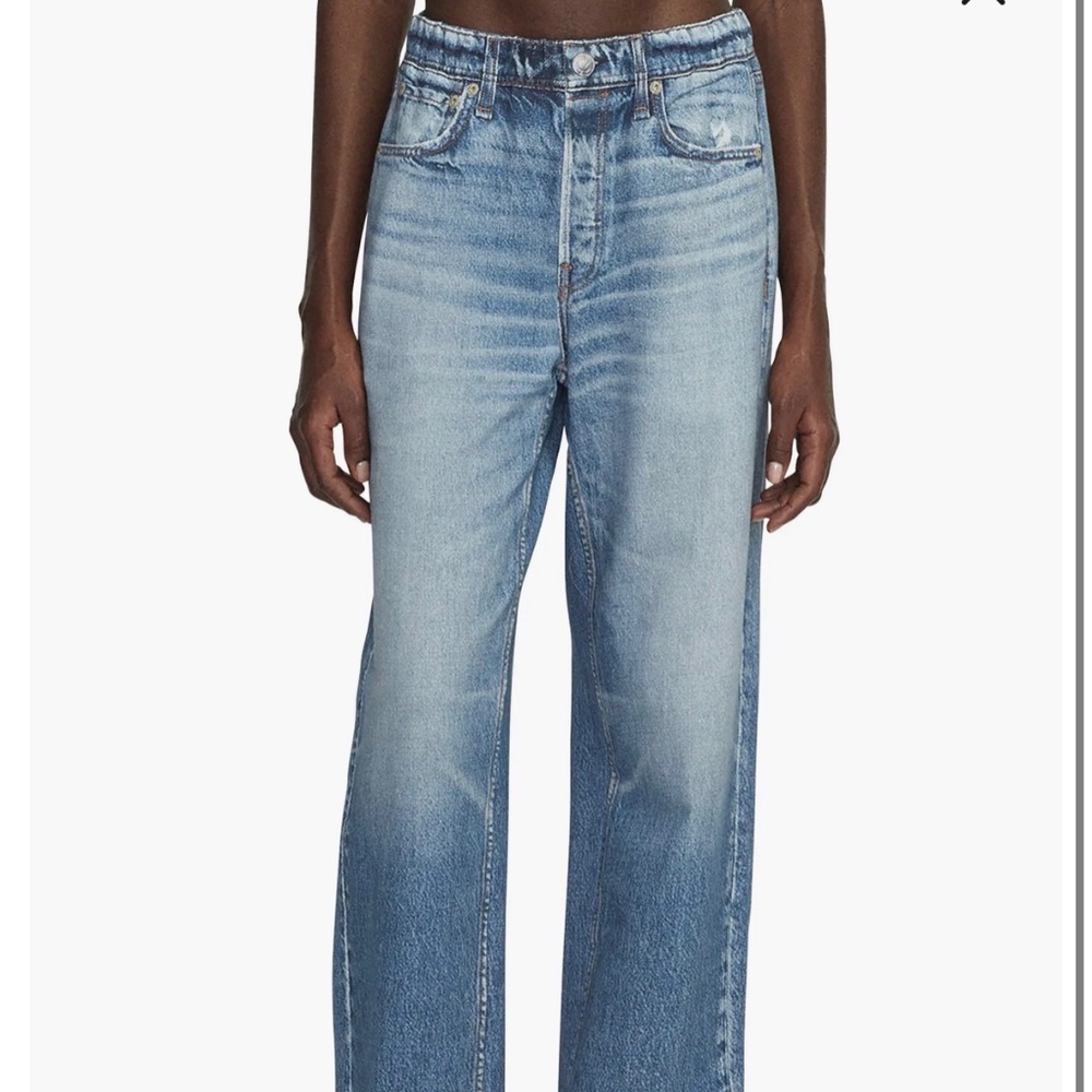 rag & bone Miramar Wide Leg Cotton Terry Sweatpant Jeans